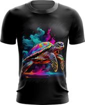 Camiseta Dryfit de Tartaruga Marinha Neon Style 3 Camiseta Dryfit de Tartaruga Marinha Neon Style 3
