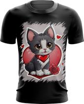 Camiseta Dryfit Dia dos Namorados Gatinho 14