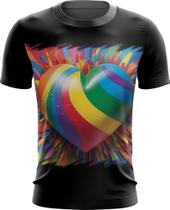 Camiseta Dryfit do Orgulho LGBT Coração Amor 1