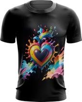 Camiseta Dryfit do Orgulho LGBT Coração Amor 12