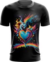Camiseta Dryfit do Orgulho LGBT Coração Amor 17
