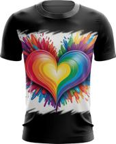 Camiseta Dryfit do Orgulho LGBT Coração Amor 2 - Kasubeck Store