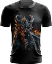 Camiseta Dryfit Dragão Dragon Chamas Infernal Fogo 3