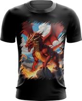 Camiseta Dryfit Dragão Vermelho de Fogo 2