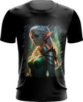 Camiseta Dryfit Elfa Linda na Floresta Mágica 5 Camiseta Dryfit Elfa Linda na Floresta Mágica 5