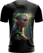 Camiseta Dryfit Elfa Linda na Floresta Mágica 6