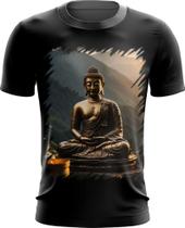 Camiseta Dryfit Estátua de Buda Iluminado Religião 14 Camiseta Dryfit Estátua de Buda Iluminado Religião 14