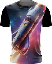 Camiseta Dryfit Foguete Espacial Space Rocket Espaço 1 Camiseta Dryfit Foguete Espacial Space Rocket Espaço 1