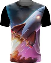 Camiseta Dryfit Foguete Espacial Space Rocket Espaço 2