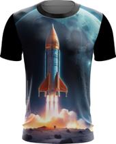 Camiseta Dryfit Foguete Espacial Space Rocket Espaço 3 Camiseta Dryfit Foguete Espacial Space Rocket Espaço 3