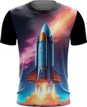 Camiseta Dryfit Foguete Espacial Space Rocket Espaço 4 Camiseta Dryfit Foguete Espacial Space Rocket Espaço 4