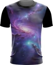 Camiseta Dryfit Galaxias Espaço Neon Estrelas 1