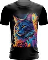 Camiseta Dryfit Gatinho Ondas Magnéticas Vibrante 4