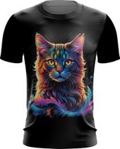 Camiseta Dryfit Gatinho Ondas Magnéticas Vibrante 8