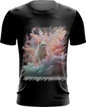 Camiseta Dryfit Gato Explosão de Cores Hipnotizante 1