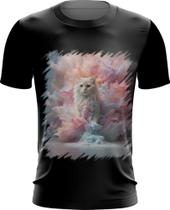 Camiseta Dryfit Gato Explosão de Cores Hipnotizante 3
