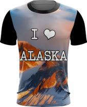 Camiseta Dryfit I Love Alaska Eu amo o Alaska 1