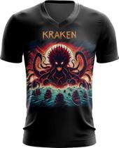 Camiseta Dryfit Kraken Monstro Marinho Mitologia 1 V Camiseta Dryfit Kraken Monstro Marinho Mitologia 1 V