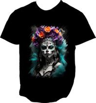 Camiseta Dryfit La Catrina Mexicana Dama Esqueleto 1