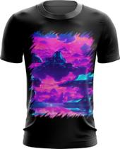 Camiseta Dryfit Landscape Futuro Vaporwave 7