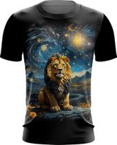 Camiseta Dryfit Leão Noite Estrelada Van Gogh 1
