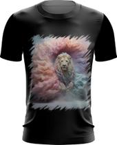 Camiseta Dryfit Leão Rei Explosão de Cores Hipnotizante 2