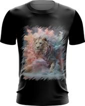 Camiseta Dryfit Leão Rei Explosão de Cores Hipnotizante 3