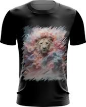 Camiseta Dryfit Leão Rei Explosão de Cores Hipnotizante 4