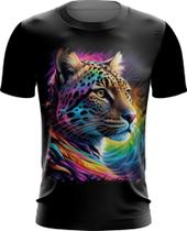Camiseta Dryfit Leopardo Ondas Magnéticas Vibrante 10