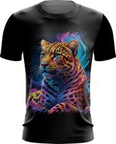 Camiseta Dryfit Leopardo Ondas Magnéticas Vibrante 11