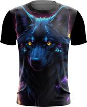 Camiseta Dryfit Lobo Dark Silhueta Fantasmagórica 1