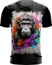 Camiseta Dryfit Macaco Monkey Ilustrado Vetor 3