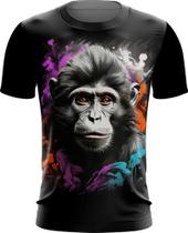 Camiseta Dryfit Macaco Monkey Ilustrado Vetor 4