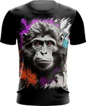 Camiseta Dryfit Macaco Monkey Ilustrado Vetor 8