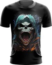 Camiseta Dryfit Máscara de Caveira Estilosa 11