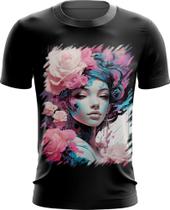 Camiseta Dryfit Mulher de Rosas Paixão 10