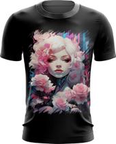 Camiseta Dryfit Mulher de Rosas Paixão 11