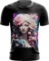 Camiseta Dryfit Mulher de Rosas Paixão 13