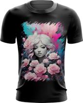 Camiseta Dryfit Mulher de Rosas Paixão 18