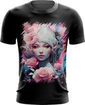 Camiseta Dryfit Mulher de Rosas Paixão 3 Camiseta Dryfit Mulher de Rosas Paixão 3