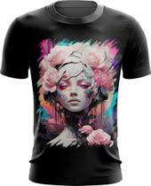 Camiseta Dryfit Mulher de Rosas Paixão 5