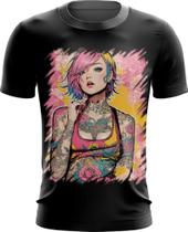 Camiseta Dryfit Mulher Tatuada Tatoo Style 6