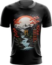 Camiseta Dryfit Paisagem Oriental Portão Torii 8