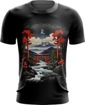 Camiseta Dryfit Paisagem Oriental Portão Torii 9