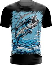 Camiseta Dryfit Pesca Esportiva Peixes Azul Paz 1
