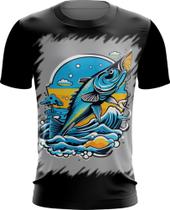 Camiseta Dryfit Pesca Esportiva Peixes Azul Paz 2