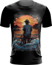 Camiseta Dryfit Pesca Esportiva Pôr do Sol Peixes 11