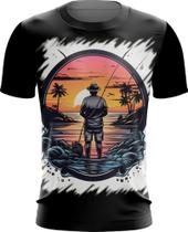 Camiseta Dryfit Pesca Esportiva Pôr do Sol Peixes 17