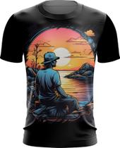 Camiseta Dryfit Pesca Esportiva Pôr do Sol Peixes 18
