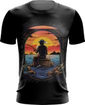 Camiseta Dryfit Pesca Esportiva Pôr do Sol Peixes 20